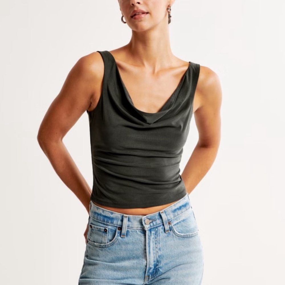 Abercrombie & Fitch cowl neck draped Tank Top
